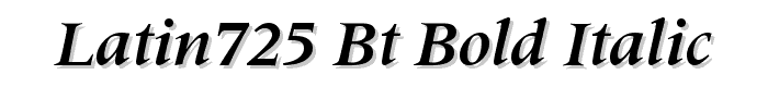 Latin725 BT Bold Italic font